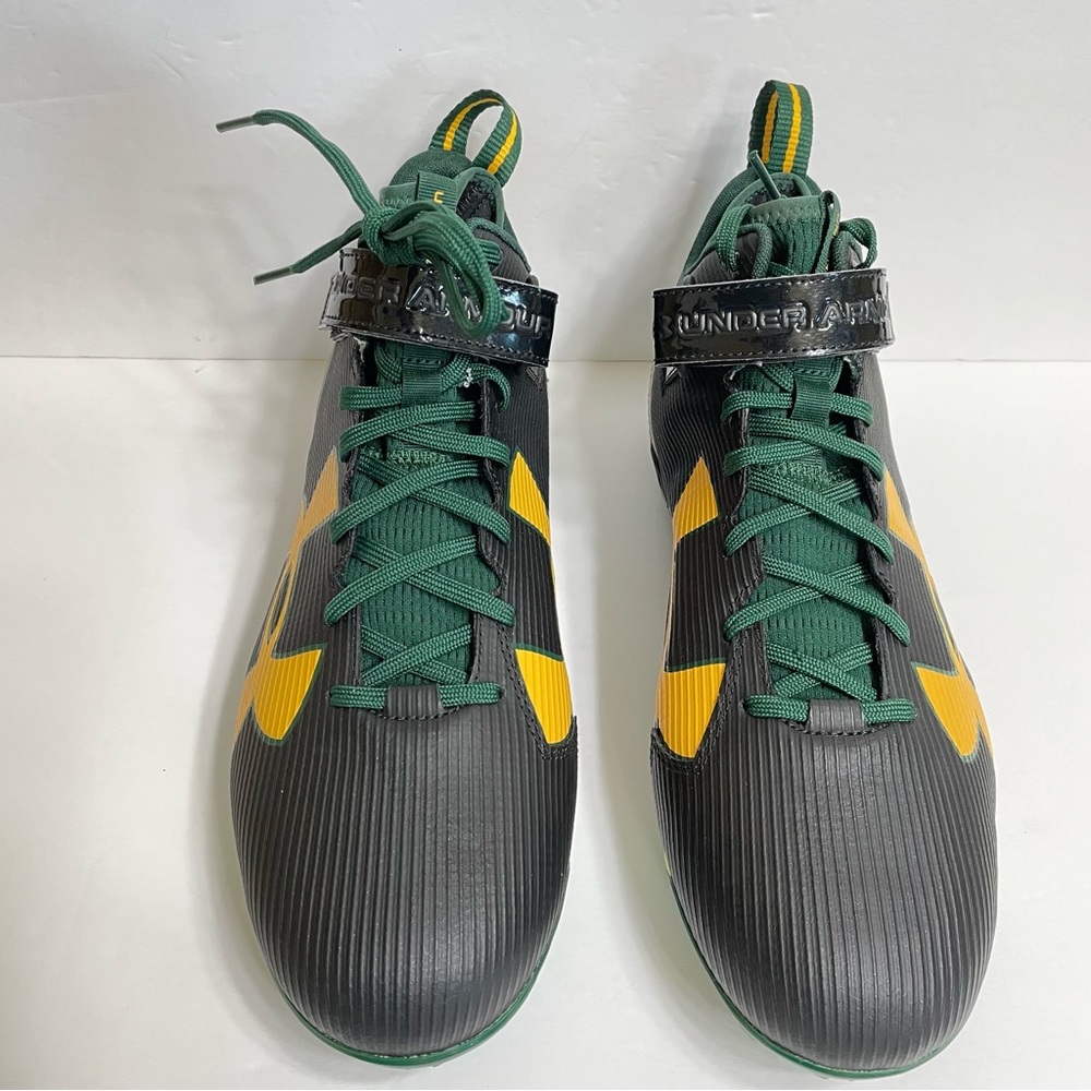 Under Armour Spine Football Cleats Size 13 Black Yellow Green 1292413-005